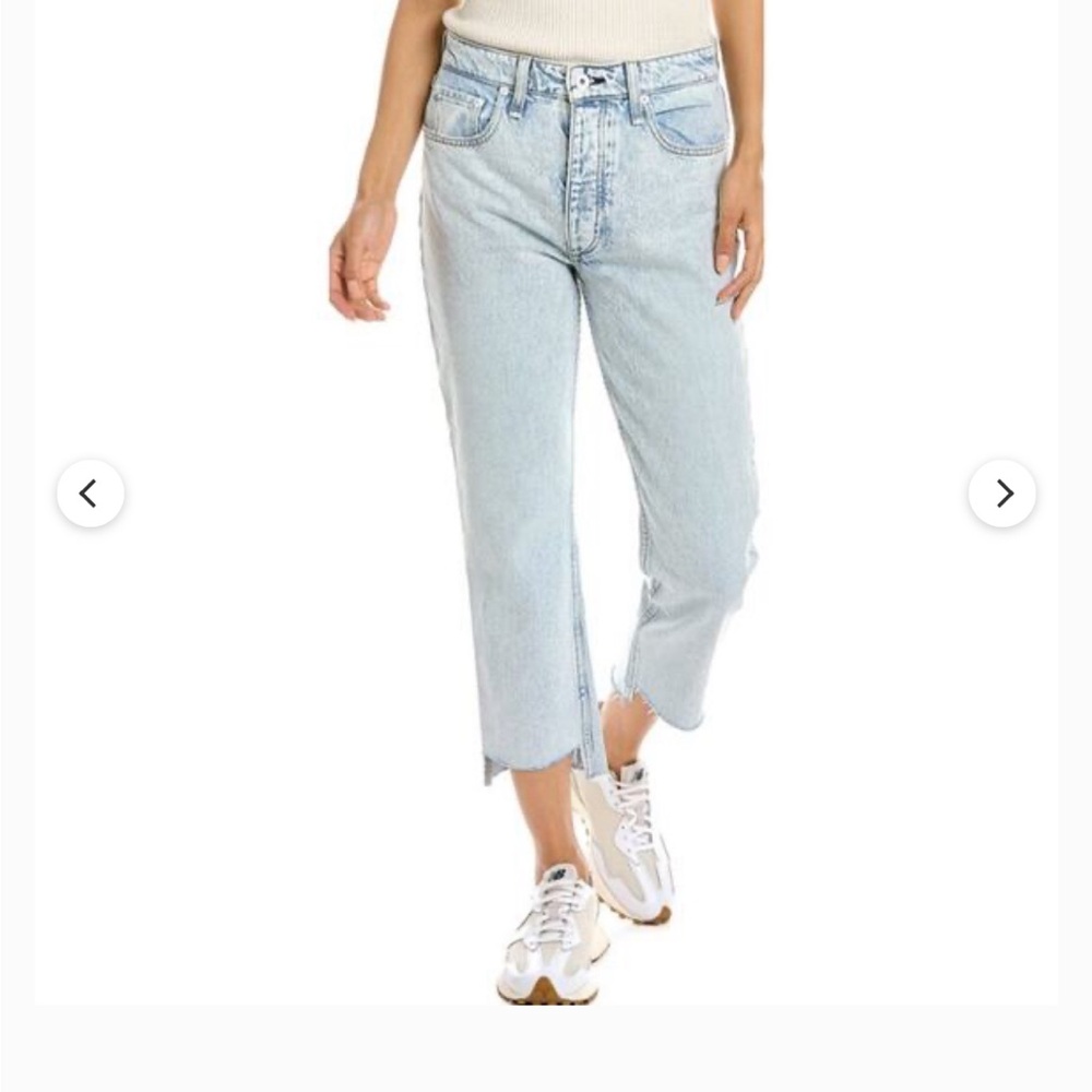 rag & bone Light Blue Cropped Straight Jeans